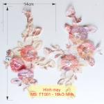 (2 miếng) Miếng Vá, miếng đắp 3D thêu 7 màu Trang Trí Phù Hiệu May Đắp Vải Quần Áo